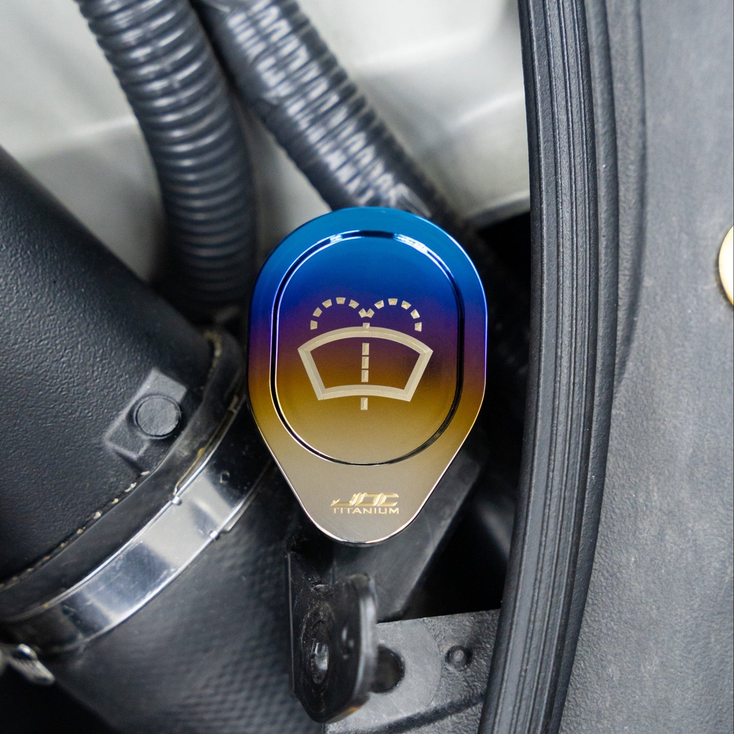 JDC Titanium Washer Fluid Cap (R35 GT-R & Multiple Infiniti Models)