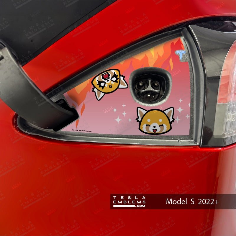 Aggretsuko Tesla Charge Port Wrap | Model S