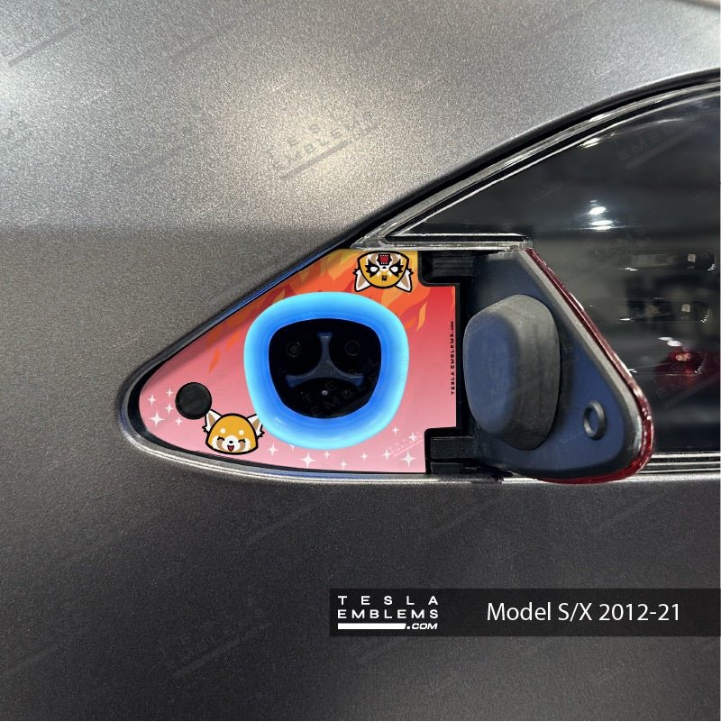 Aggretsuko Tesla Charge Port Wrap | Model S