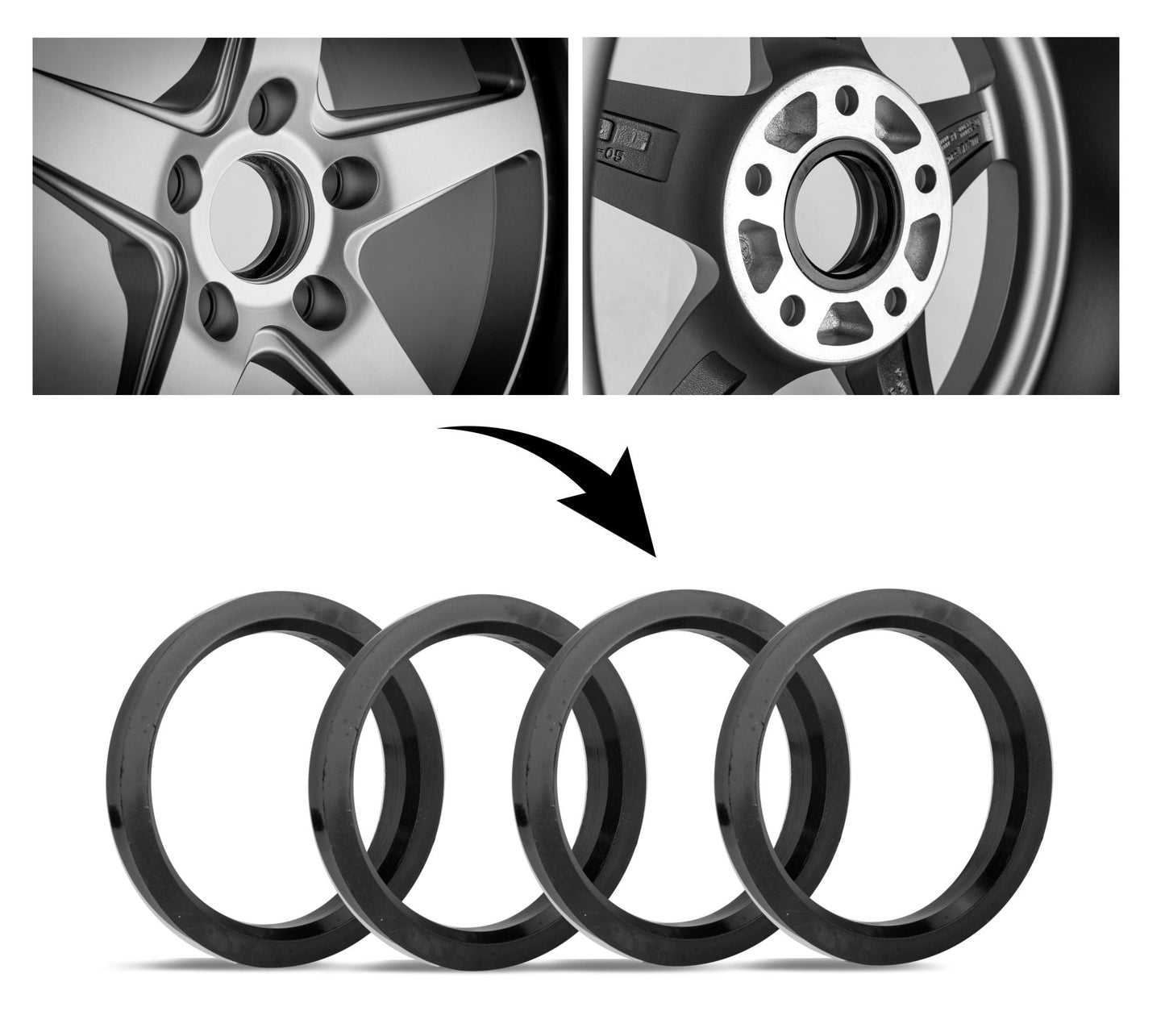 Polycarbonate  Hub Ring Set