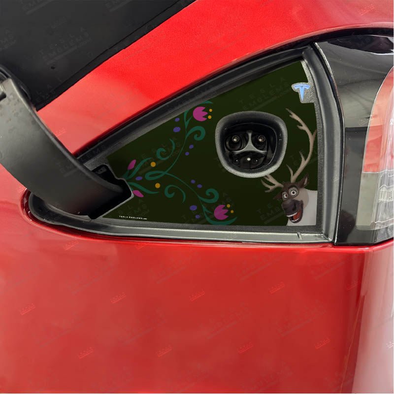 Frozen Sven Tesla Charge Port Wrap | Model S