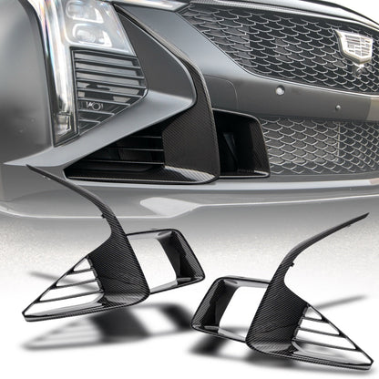 2025-2026 Cadillac CT5-V Blackwing Front Side Outer Grilles Pre Preg Gloss Carbon Fiber Pair