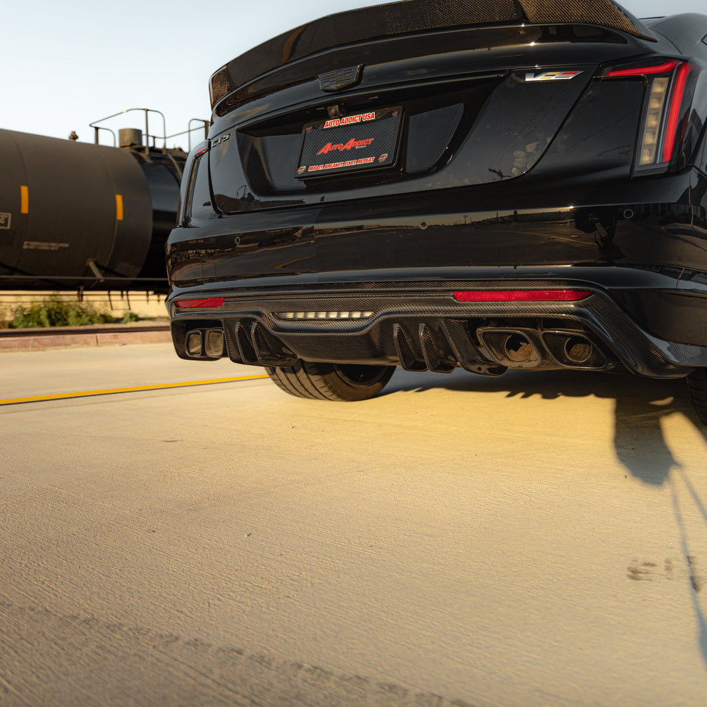 2022-2025 Cadillac CT5-V Blackwing Type-ST Carbon Fiber Rear Diffuser ...