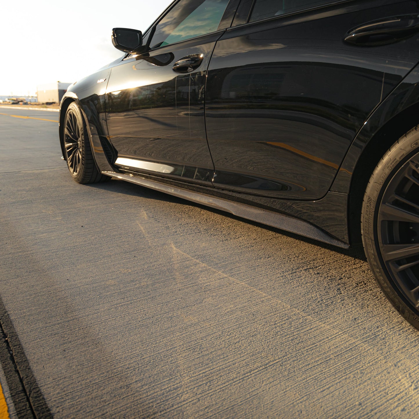 2022-2025 Cadillac CT5-V Blackwing Type-ST Gloss Carbon Fiber Side Rocker Panel Extensions