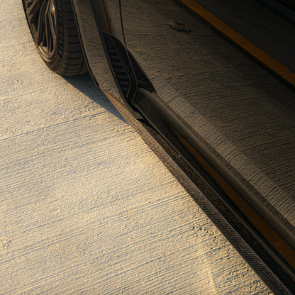 2022-2025 Cadillac CT5-V Blackwing Type-ST Gloss Carbon Fiber Side Rocker Panel Extensions