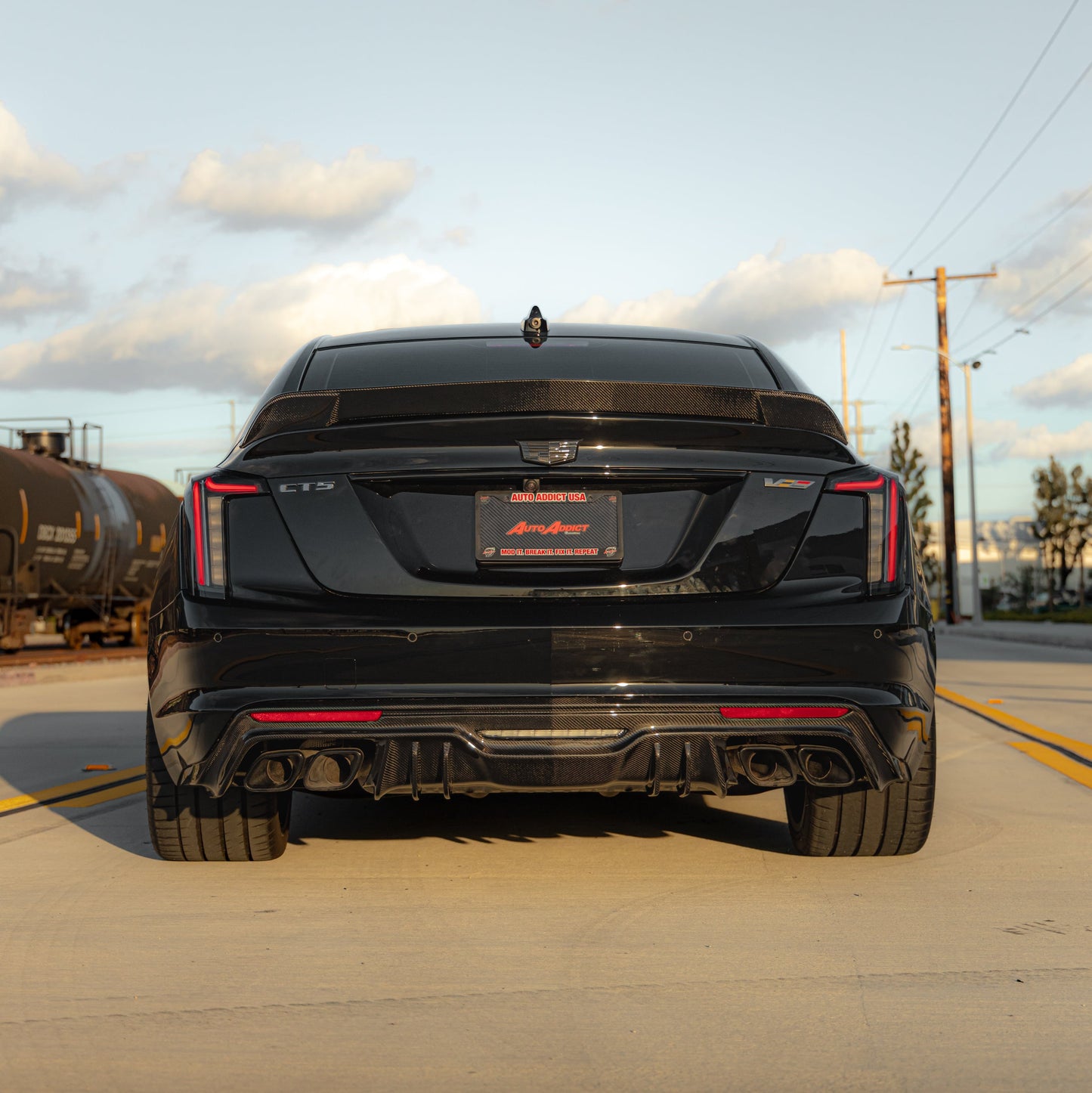 2022-2025 Cadillac CT5-V Blackwing Type-ST Carbon Fiber Rear Diffuser