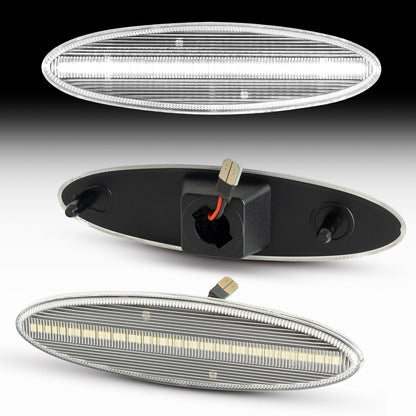 1997-2004 Corvette C5 Rear Bumper Clear Lens White LED Side Markers