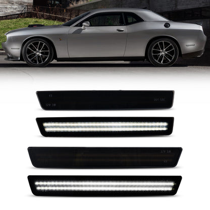 2015-2024 Dodge Challenger Smoke White LED Side Markers