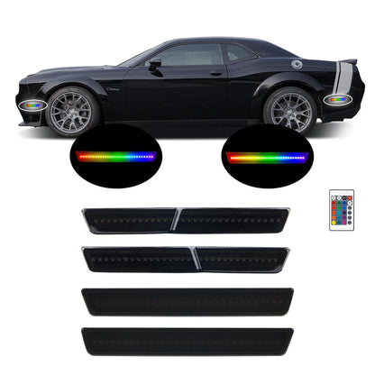 2018-2024 Dodge Challenger Widebody Remote Control RGB Smoke Lens LED Side Markers