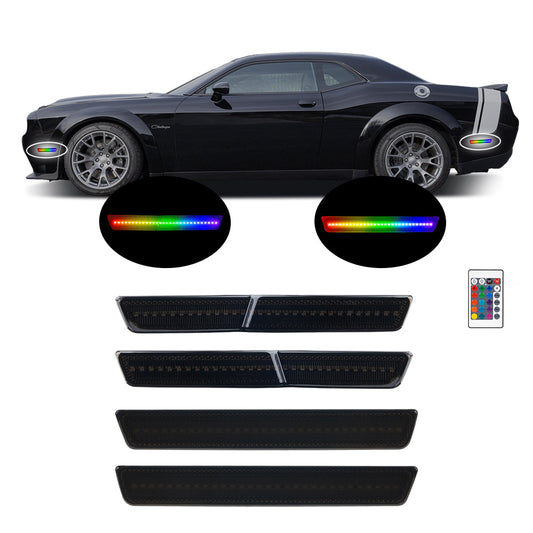 2018-2024 Dodge Challenger Widebody Remote Control RGB Smoke Lens LED Side Markers