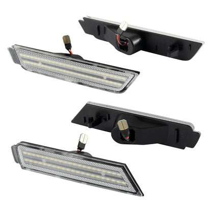 2010-2015 Camaro Clear Lens White Dynamic Animation LED Side Markers Set