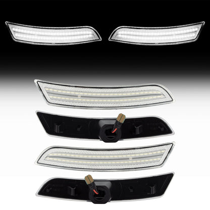 2016-2025 Camaro Clear Lens White Dynamic Animation LED Side Markers Set
