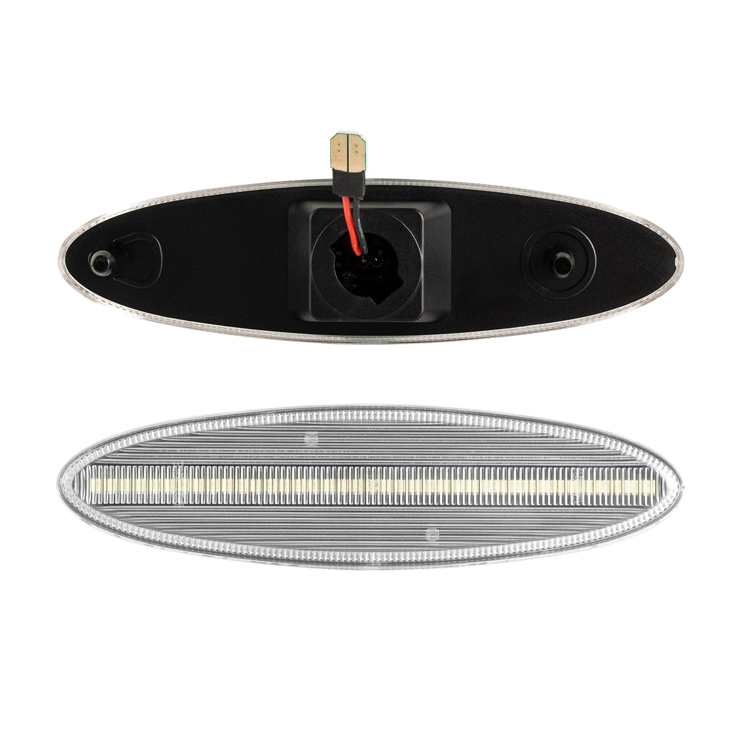 1997-2004 Corvette C5 Rear Bumper Clear Lens White Dynamic Animation LED Side Markers