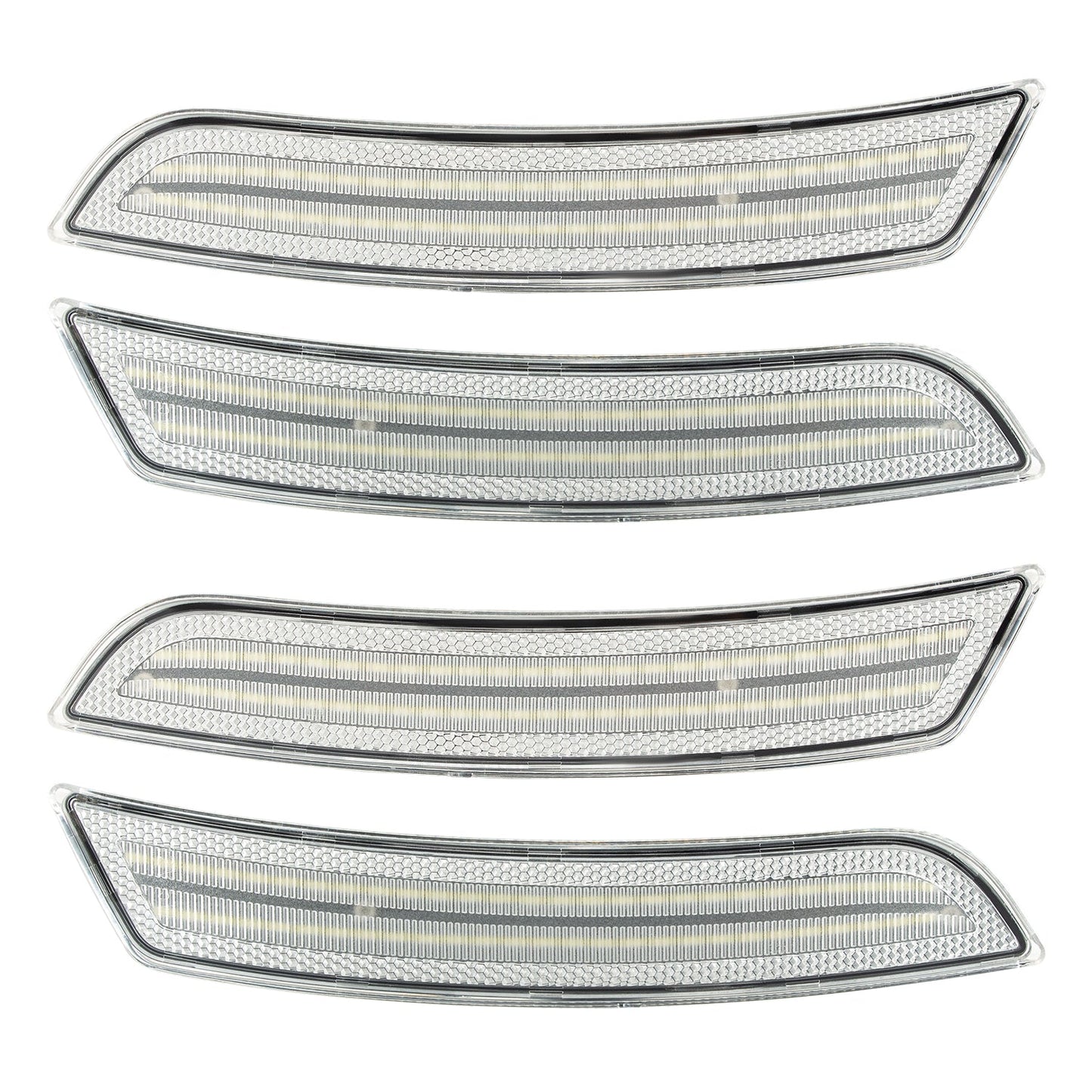 2016-2025 Camaro Clear Lens White Dynamic Animation LED Side Markers Set