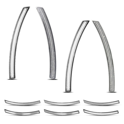 2014-2019 Corvette C7 Clear Lens White Dynamic Animation LED Side Markers Set