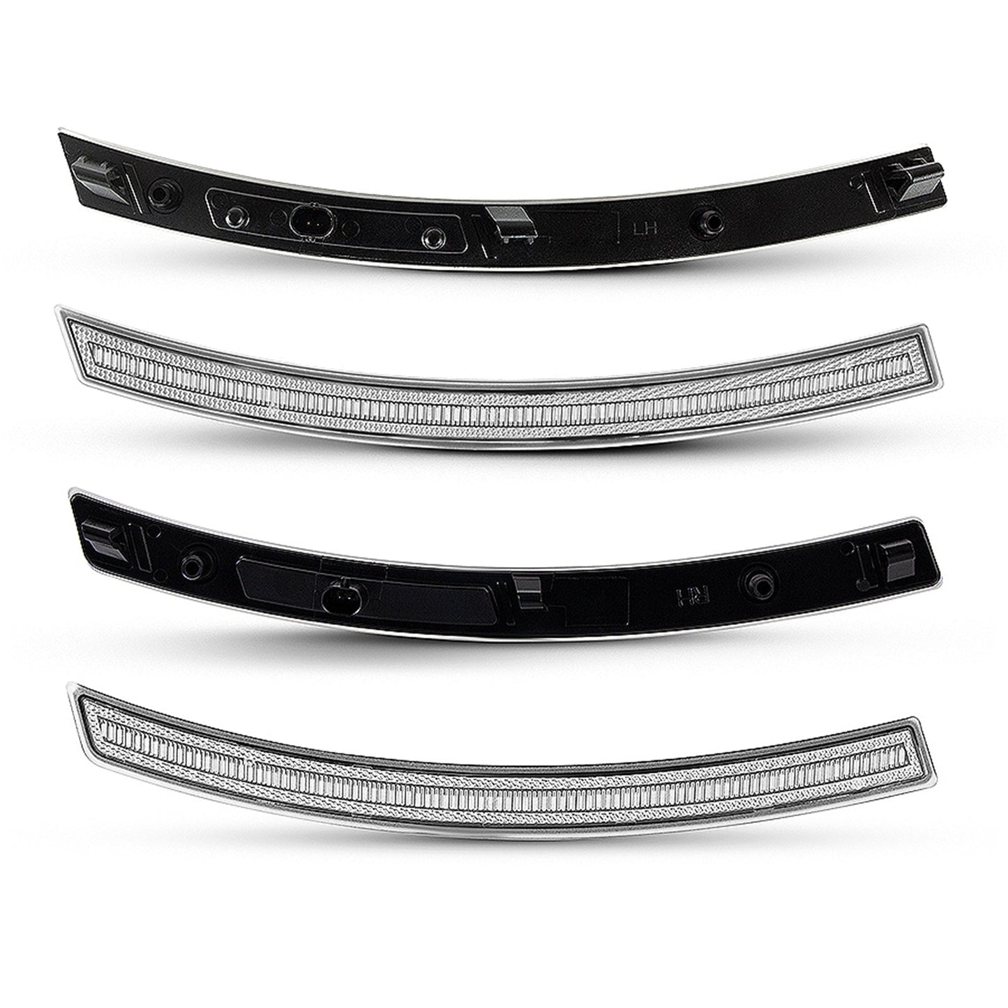 2014-2019 Corvette C7 Clear Lens White Dynamic Animation LED Side Markers Set