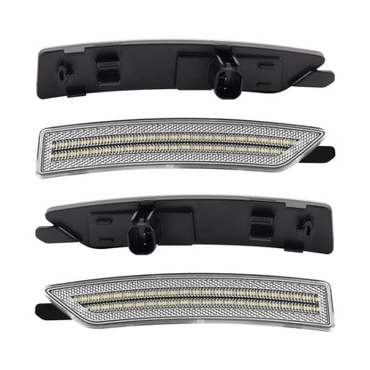2024-2026 Ford Mustang S650 Clear Lens White Dynamic Animation LED Side Markers