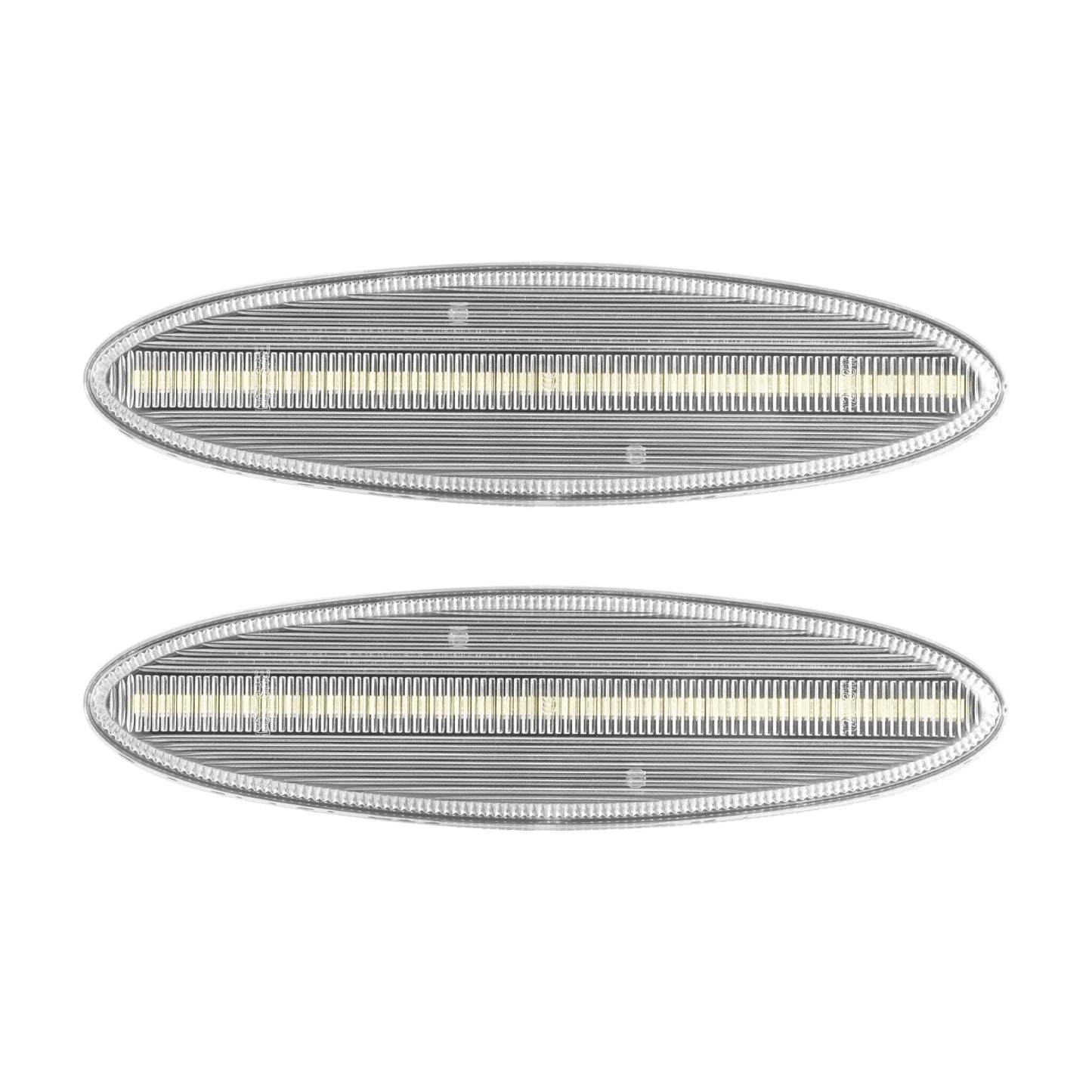 1997-2004 Corvette C5 Rear Bumper Clear Lens White Dynamic Animation LED Side Markers