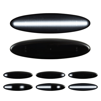 1997-2004 Corvette C5 Rear Bumper Smoke Lens White Dynamic Animation LED Side Markers