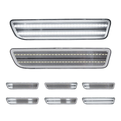 2005-2009 Ford Mustang Clear Lens White Dynamic Animation LED Side Markers