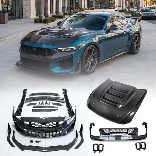 2024–2026 Mustang S650 Heritage SC™ V-Shaped Dry Gloss Carbon Fiber Track Package Program Bundle