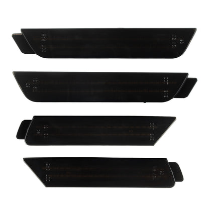 2010-2015 Camaro Smoke Lens White Dynamic Animation LED Side Markers Set