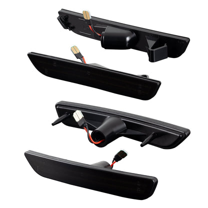 2010-2014 Ford Mustang Smoke Lens White Dynamic Animation LED Side Markers