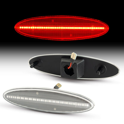 1997-2004 Corvette C5 Rear Bumper Clear Lens Red LED Side Markers