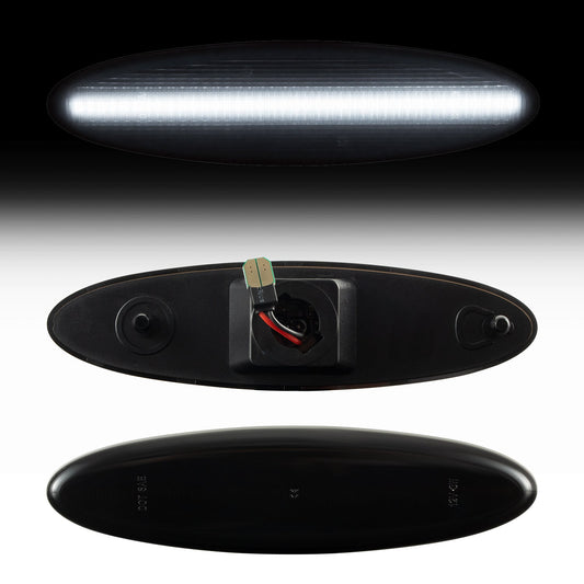 1997-2004 Corvette C5 Rear Bumper Smoke Lens White Dynamic Animation LED Side Markers