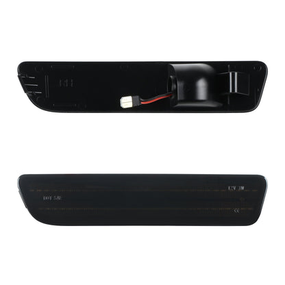 2005-2009 Ford Mustang Smoke Lens White Dynamic Animation LED Side Markers