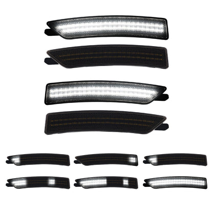 2024-2026 Ford Mustang S650 Smoke Lens White Dynamic Animation LED Side Markers