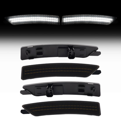 2024-2026 Ford Mustang S650 Smoke Lens White Dynamic Animation LED Side Markers