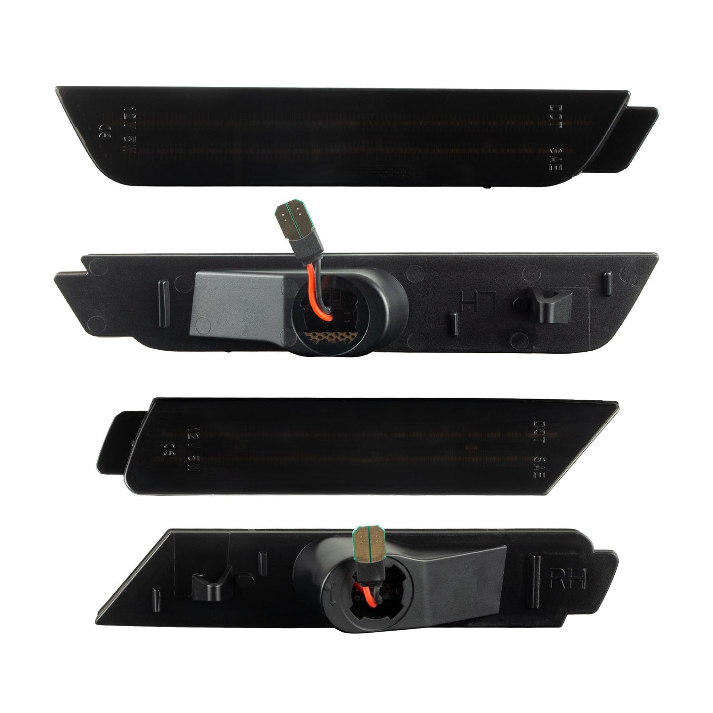 2010-2015 Camaro Smoke Lens White Dynamic Animation LED Side Markers Set