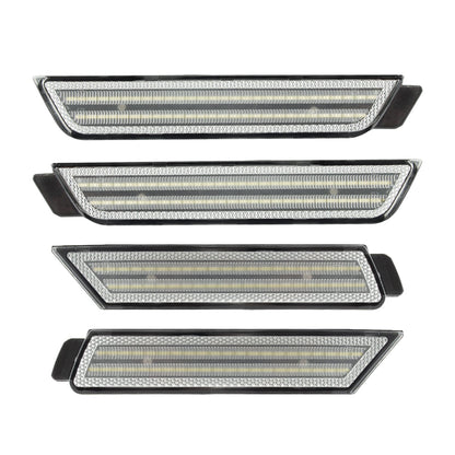 2010-2015 Camaro Clear Lens White Dynamic Animation LED Side Markers Set