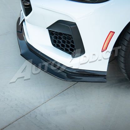 2024-2026 Mustang EcoBoost/GT S650 Type-OE Carbon Fiber Double Sided Lower Chin Splitter