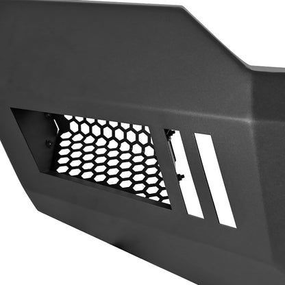 2011-2016 Ford F-150/F-250 Black Heavy Duty Steel Front Bumper w/ LED Light Ports