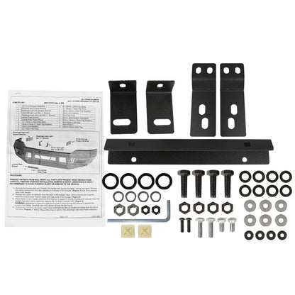 2011-2016 Ford F-150/F-250 Black Heavy Duty Steel Front Bumper w/ LED Light Ports