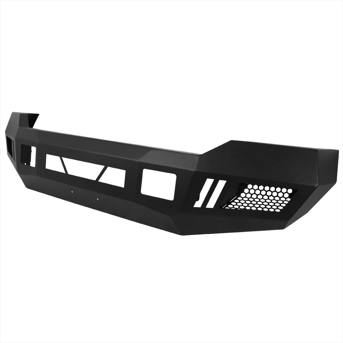 2011-2016 Ford F-150/F-250 Black Heavy Duty Steel Front Bumper w/ LED Light Ports