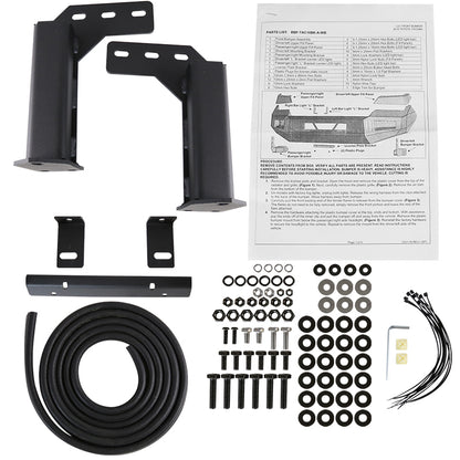 2016-2021 Toyota Tacoma Black Heavy Duty Steel Front Bumper w/ LED Light Ports