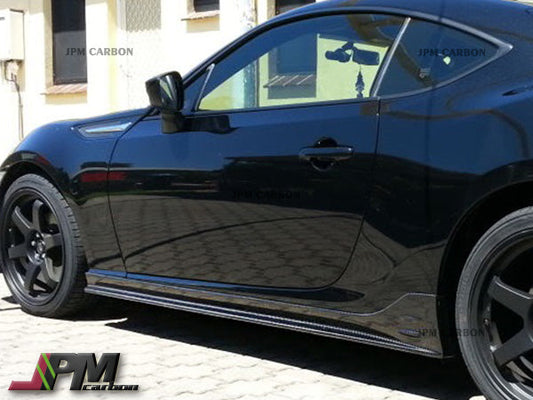 STI Style Carbon Fiber Side Skirt Add-on Lips Fits For 2013-2016 Subaru BRZ