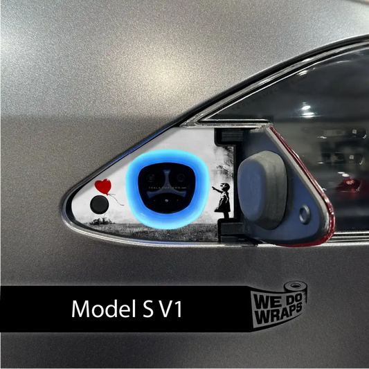 Girl with Balloon Tesla Charge Port Wrap | Model S