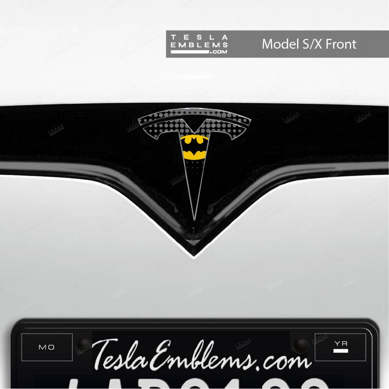 Batman Tesla Emblem Decals (Front + Back) | Model X