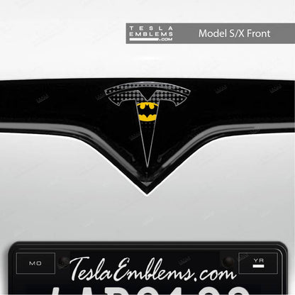 Batman Tesla Emblem Decals (Front + Back) | Model X