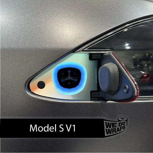 Beachy Gradient Tesla Charge Port Wrap | Model S