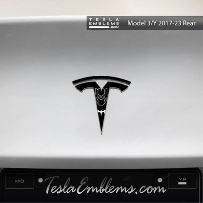 Black Panther Tesla Emblem Decals (Front + Back) | Model S