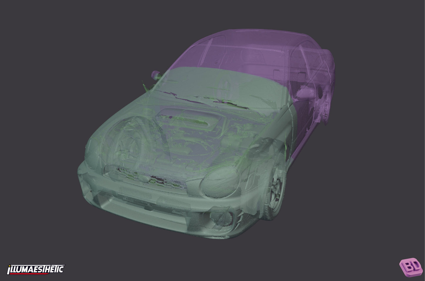 Subaru Impreza WRX STI Bugeye (GD) 3D Scan (2001-2003)