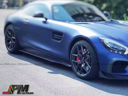 [JPMCarbon] RT Style Carbon Fiber Side Skirt Add-on Lips Fits For 2015-2021 Mercedes-Benz C190 GT GTS Only