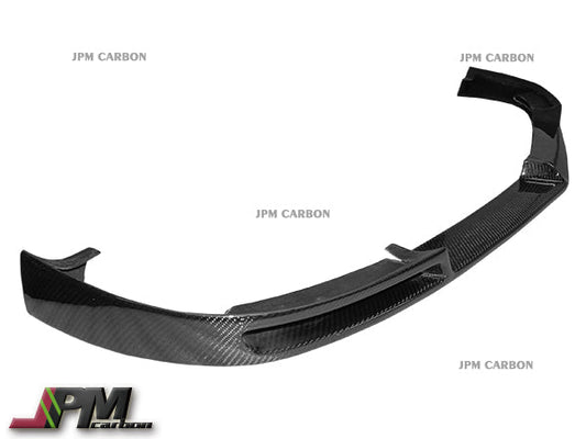 V Style Carbon Fiber Front Bumper Add-on Lip Fits For 2012-2014 Mercedes-Benz W204 C204 Facelift C63 Only