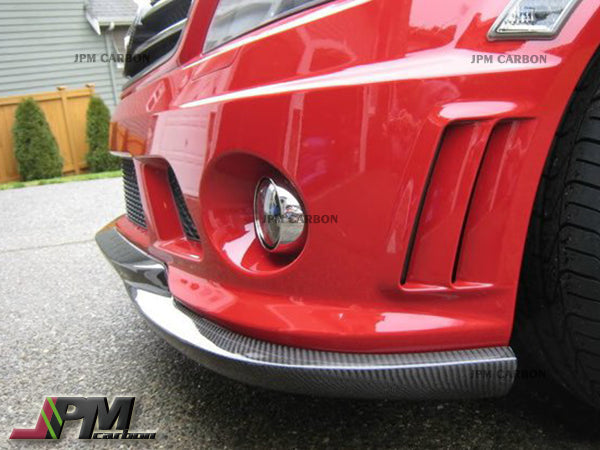 GH Style Carbon Fiber Front Bumper Add-on Lip Fits For 2008-2011 Mercedes-Benz W204 Pre-Facelift C63 Sedan