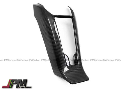 [JPMCarbon] Dry Carbon Console Waterfall Wireless Phone Charger Trim Cover Fits For 2020-2025 Chevrolet Corvette C8 Only